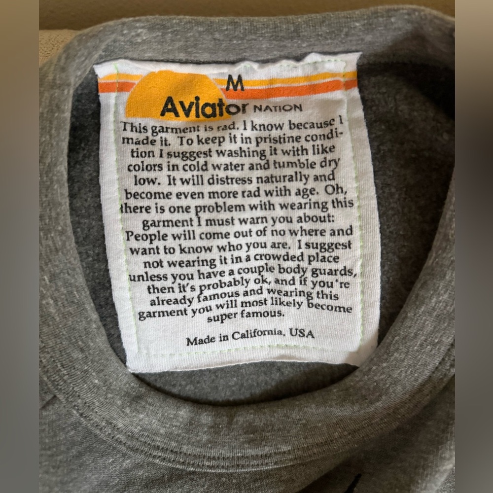 Aviator Nation Lightning Bolt & Rainbow Stripes Crewneck Sweatshirt - Medium - Picture 9 of 15